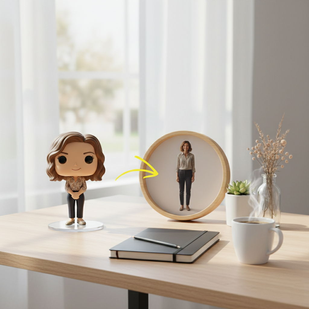 Custom Single Separate Chibi Style 3D Figurine From Your Photo – Teacher's Edition – Cute Edition | KibiFig