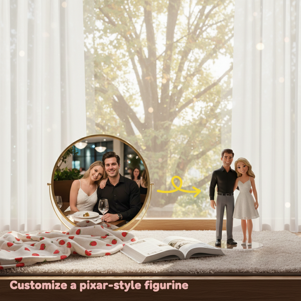 Custom Single Separate Chibi Style 3D Figurine From Your Photo – Love Edition | KibiFig