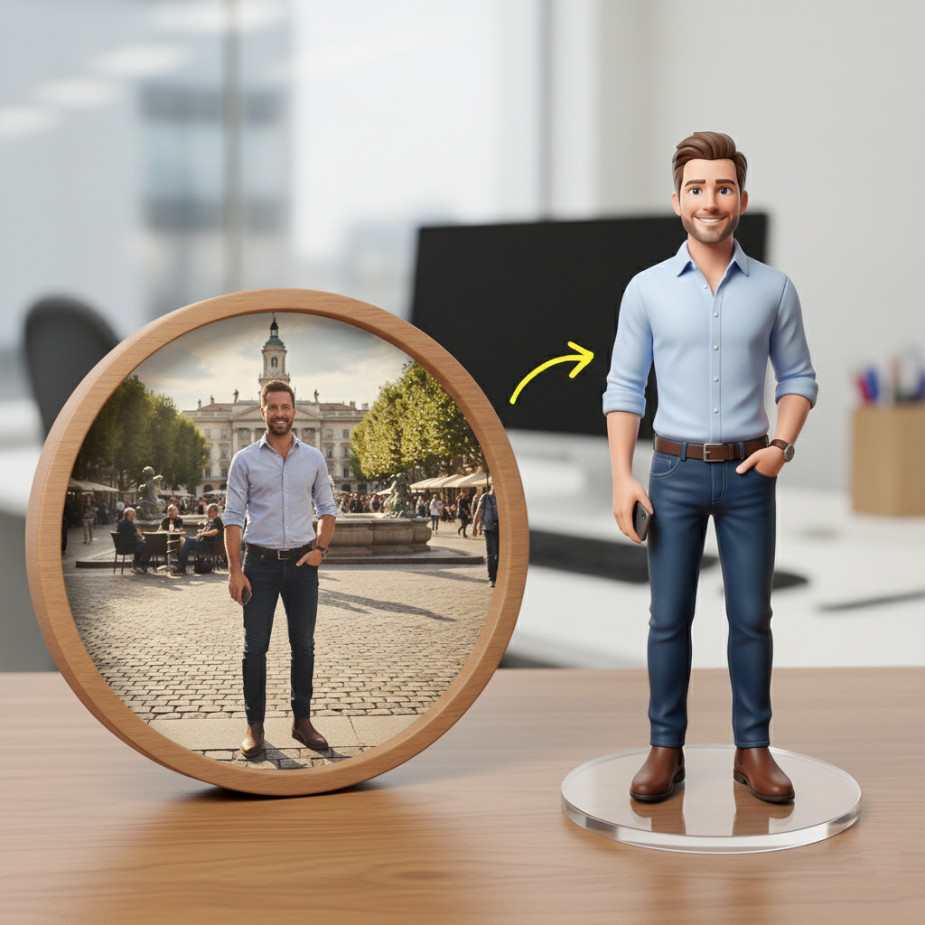 Custom Single Separate Chibi Style 3D Figurine From Your Photo – Dad's Edition – Cute Edition | KibiFig