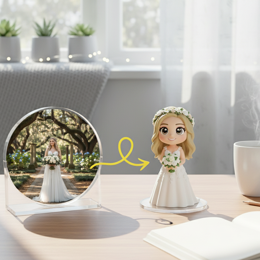 Custom Single Separate Chibi Style 3D Figurine From Your Photo – Wedding Edition – Cute Edition | KibiFig
