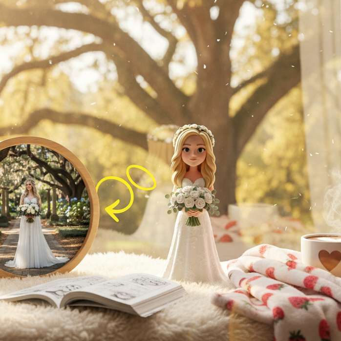 Custom Single Separate Chibi Style 3D Figurine From Your Photo – Wedding Edition – Cute Edition | KibiFig