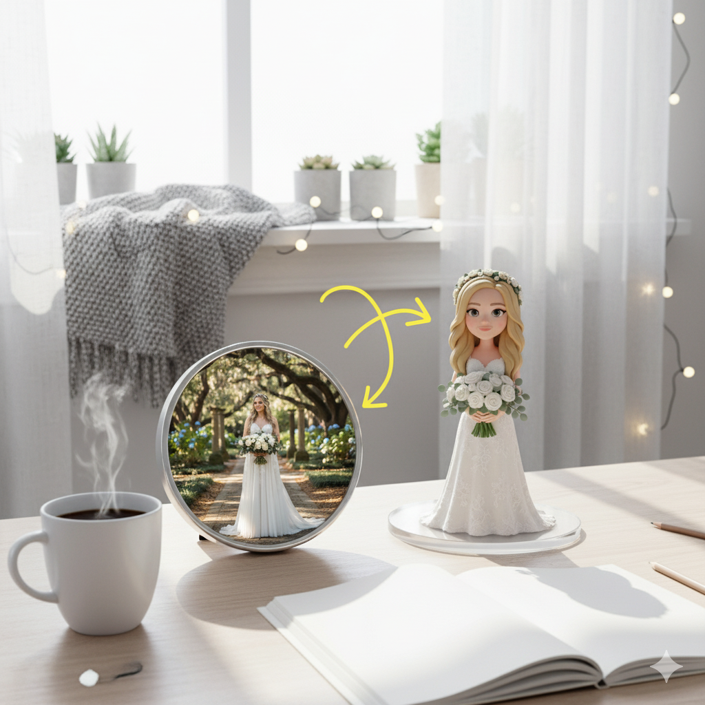 Custom Single Separate Chibi Style 3D Figurine From Your Photo – Wedding Edition – Cute Edition | KibiFig