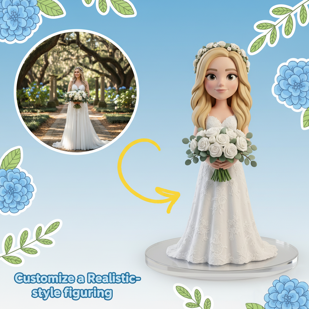 Custom Single Separate Chibi Style 3D Figurine From Your Photo – Wedding Edition – Cute Edition | KibiFig
