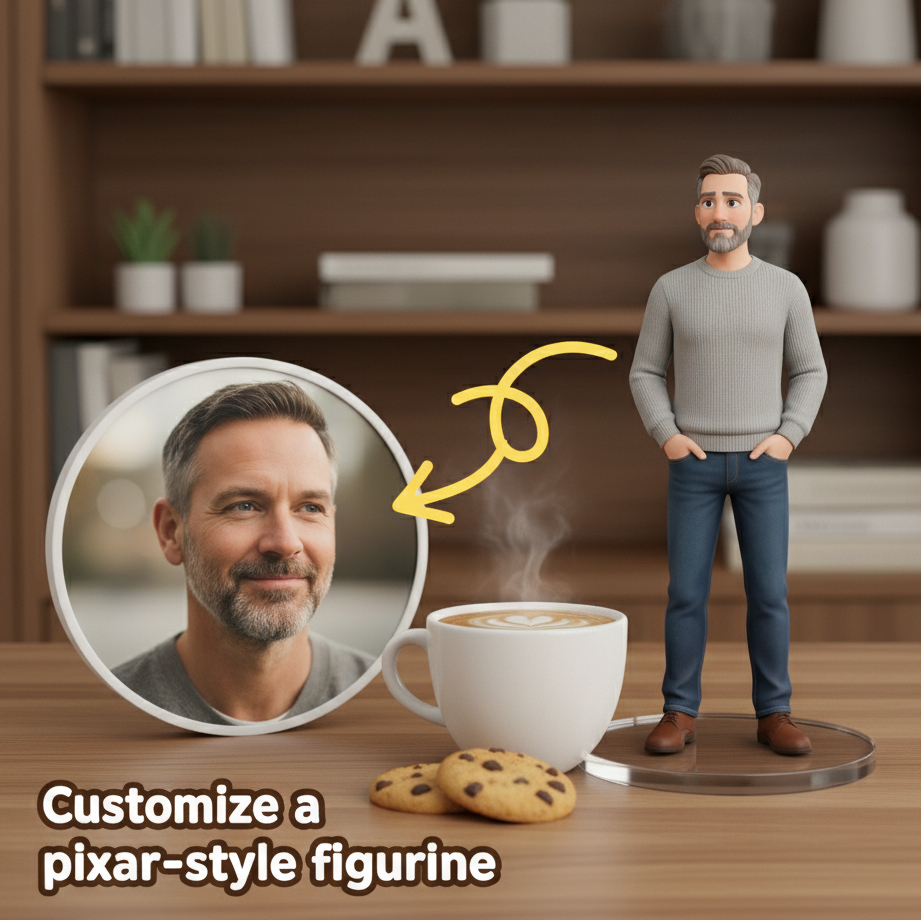 Custom Single Separate Chibi Style 3D Figurine From Your Photo – Dad's Edition – Cute Edition | KibiFig