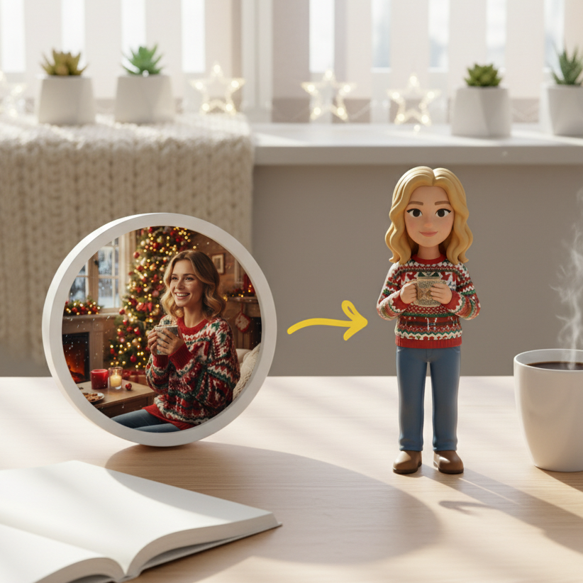 [Copy]Custom Single Separate Chibi Style 3D Figurine From Your Photo – Girl's Birthday Edition – Cute Edition | KibiFig