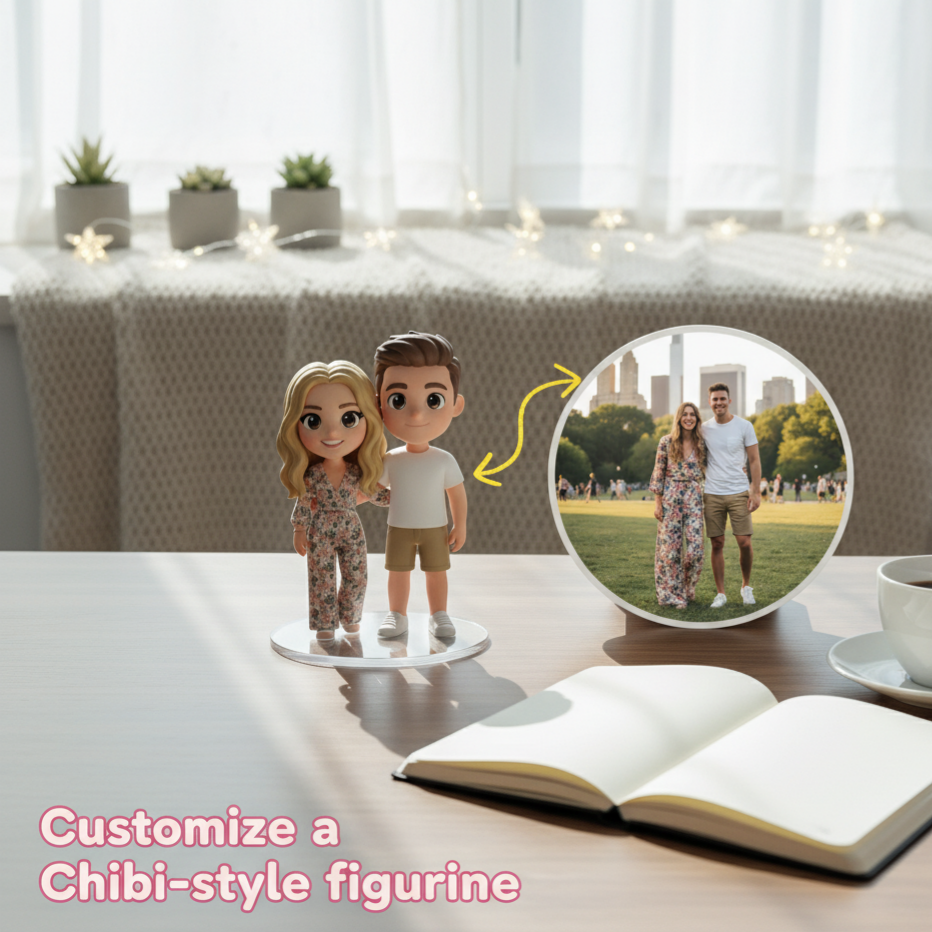 Custom Single Separate Chibi Style 3D Figurine From Your Photo – Love Edition | KibiFig