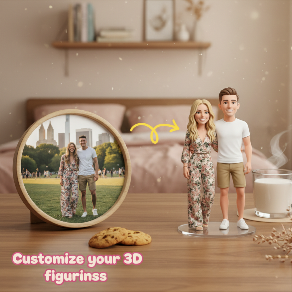 Custom Single Separate Chibi Style 3D Figurine From Your Photo – Love Edition | KibiFig