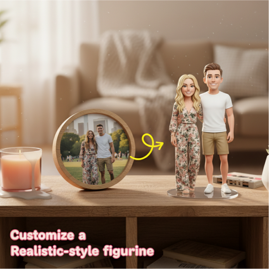 Custom Single Separate Chibi Style 3D Figurine From Your Photo – Love Edition | KibiFig