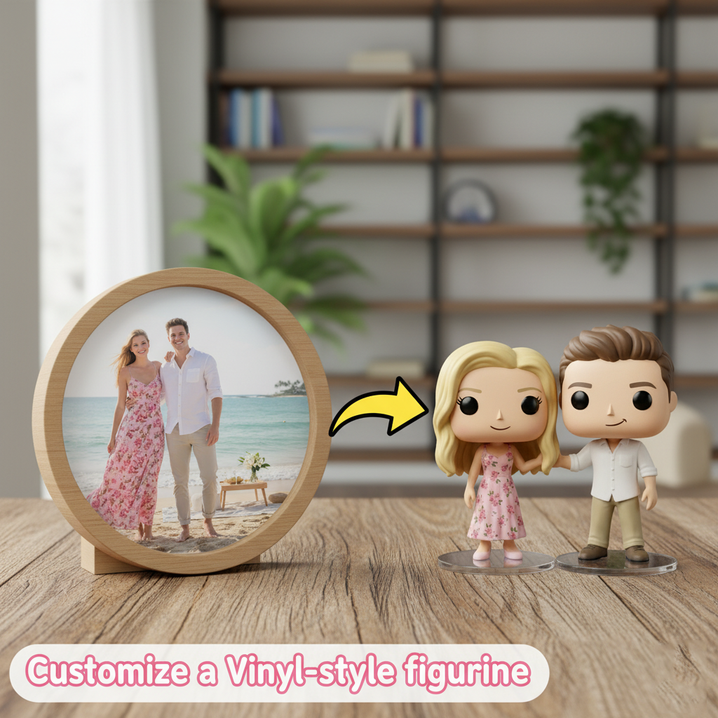 Custom Single Separate Chibi Style 3D Figurine From Your Photo – Love Edition | KibiFig
