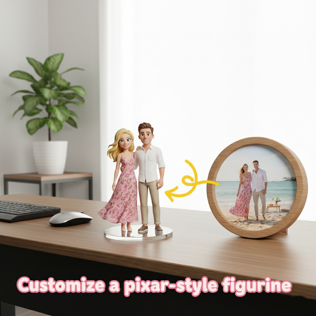 Custom Single Separate Chibi Style 3D Figurine From Your Photo – Love Edition | KibiFig