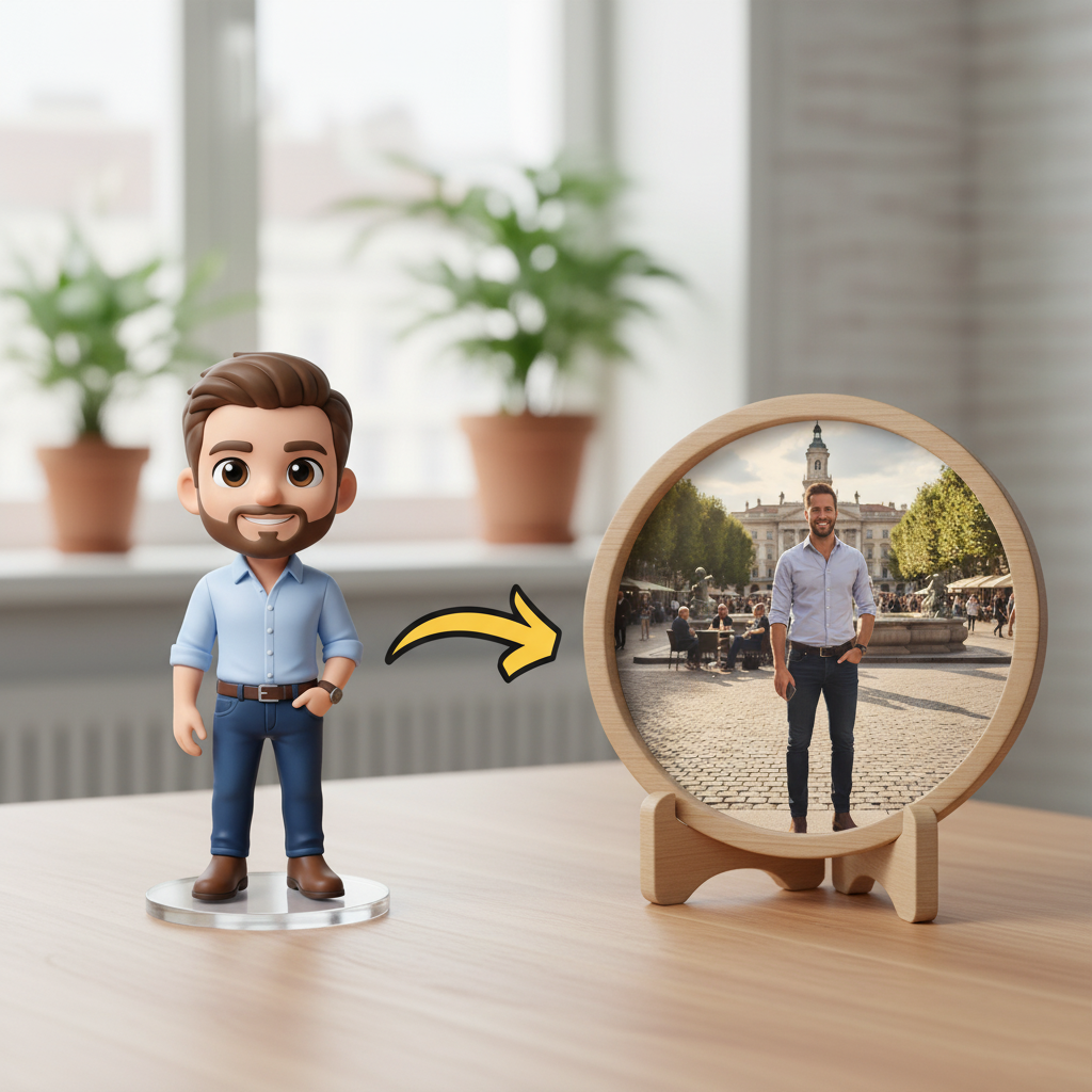 Custom Single Separate Chibi Style 3D Figurine From Your Photo – Dad's Edition – Cute Edition | KibiFig