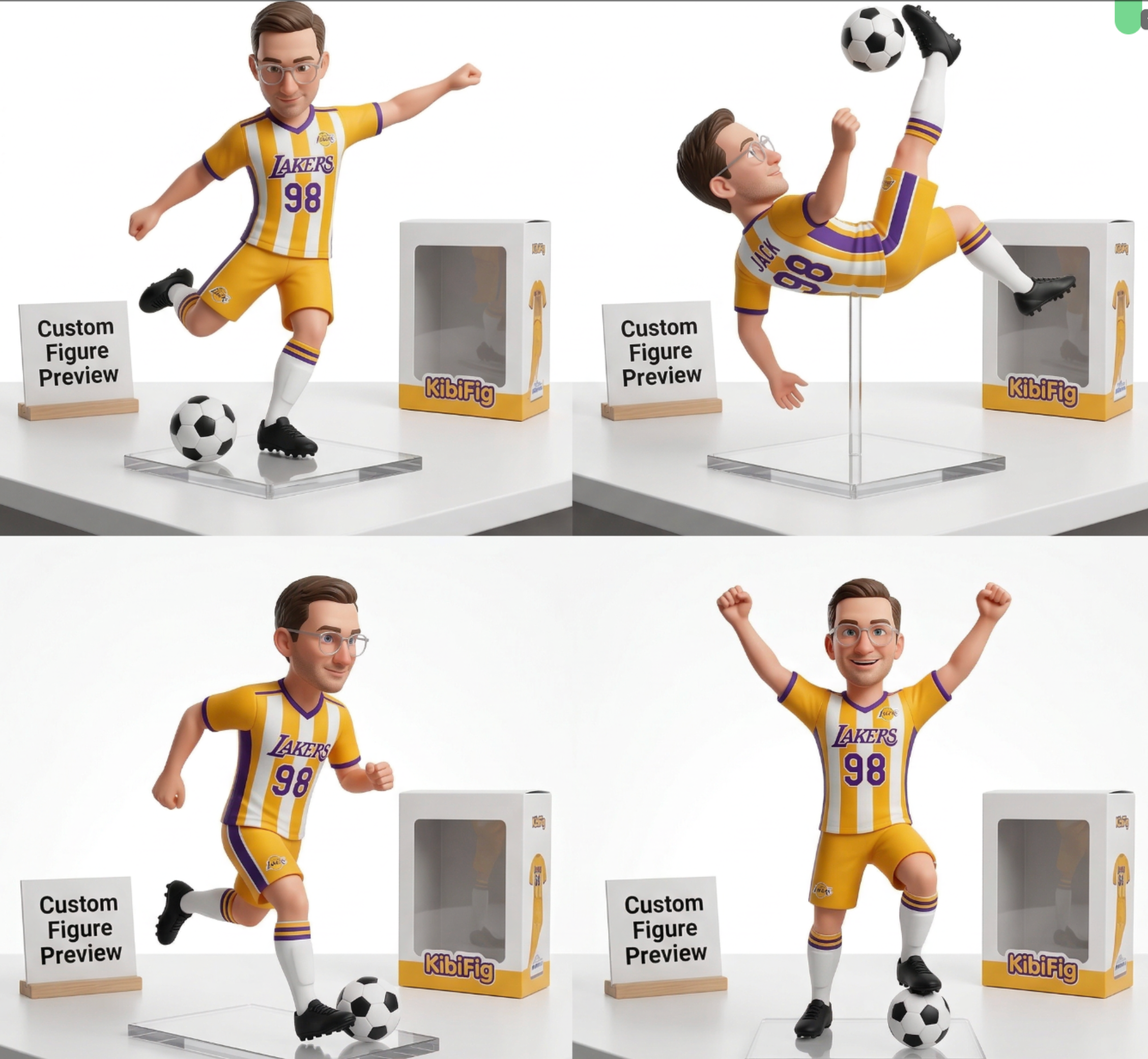 Personalized 3D Striker: Pixar Style - Your Face. Your Jersey. 4 Pro Poses. 1 Pixar Legend.