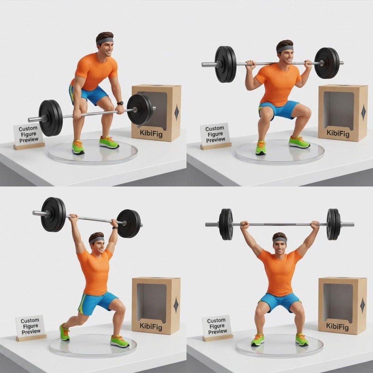 Fitness Exercise Version–Customize your own 3D action figure from a single photo | KibiFig