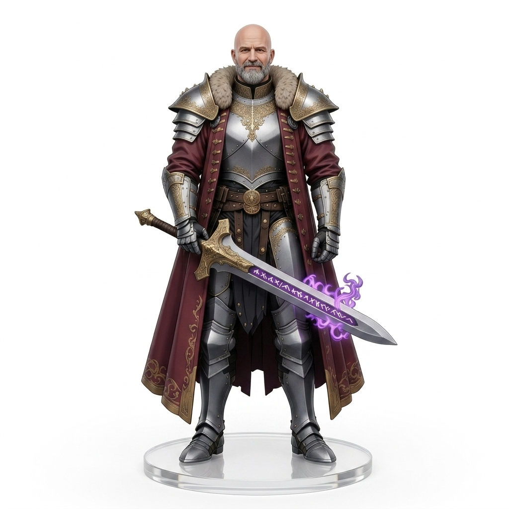 Custom 3D Figurine – Knight Character | KibiFig