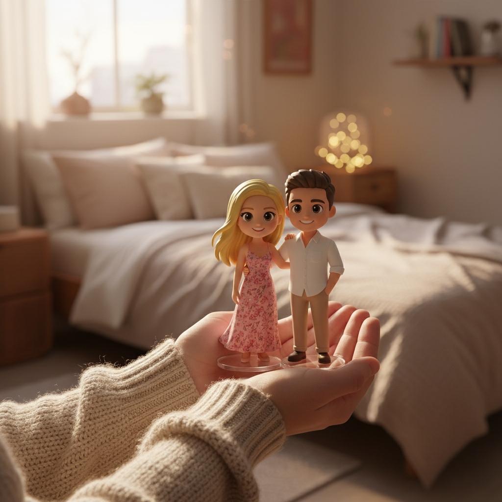 Custom Single Separate Chibi Style 3D Figurine From Your Photo – Love Edition | KibiFig