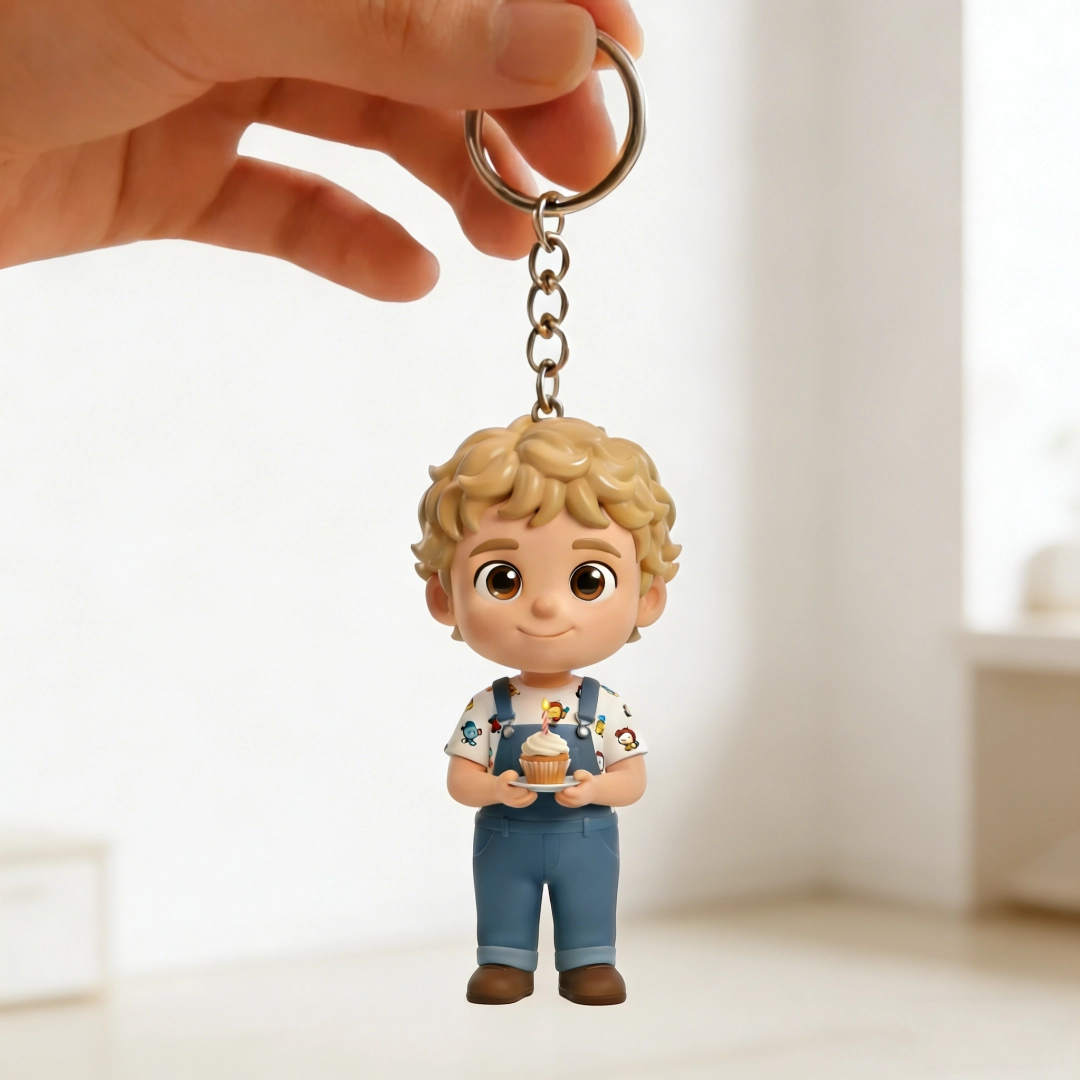 Customize a single, individual chibi-style 3D figurine based on your photo – a keychain – Cute Version | KibiFig