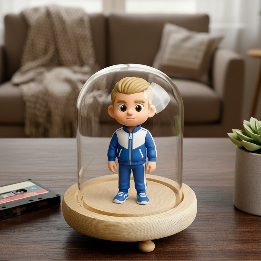 Customized 3D stereoscopic doll glass display case – Preserve Your Memory Inside a Glass Display – A Unique & Personal Gift for Boyfriend, Girlfriend, Anniversaries | KibiFig