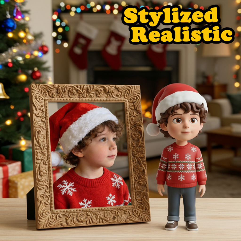 Custom Single Separate Chibi Style 3D Figurine From Your Photo – Christmas Edition – Cute Edition | KibiFig