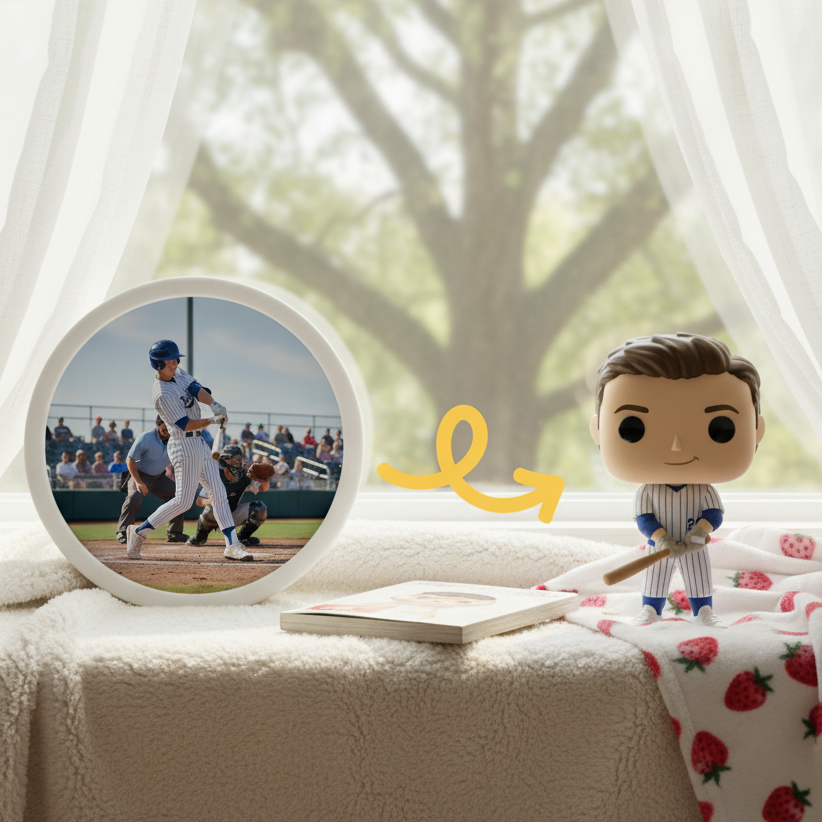 Custom Single Separate Chibi Style 3D Figurine From Your Photo – Baseball Edition – Cute Edition | KibiFig
