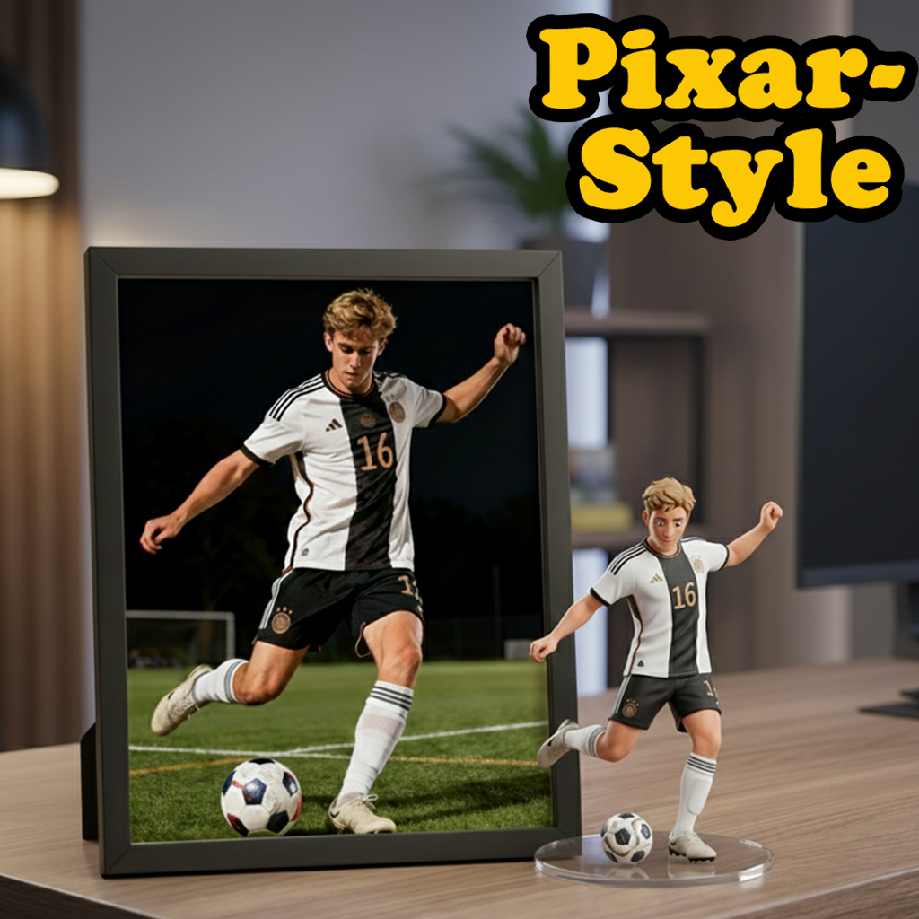 Custom Single Separate Chibi Style 3D Figurine From Your Photo – Football Edition – Cute Edition | KibiFig