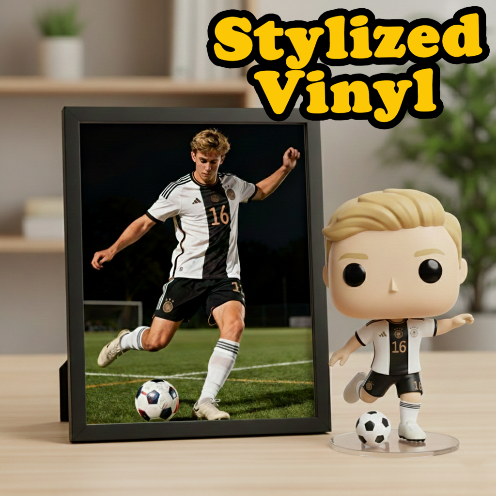 Custom Single Separate Chibi Style 3D Figurine From Your Photo – Football Edition – Cute Edition | KibiFig