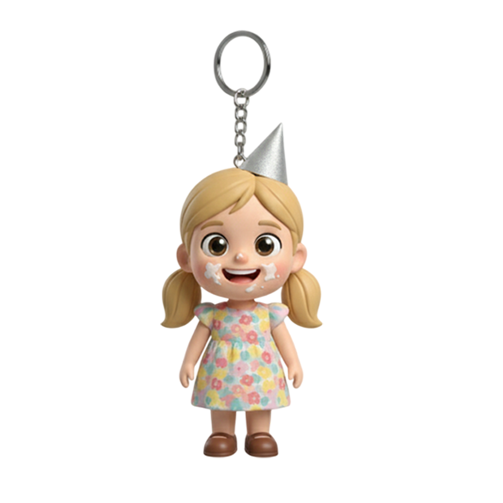 Custom Made 3D Mini Keychain Figure with Your Face Perfect for Gifting | KibiFig