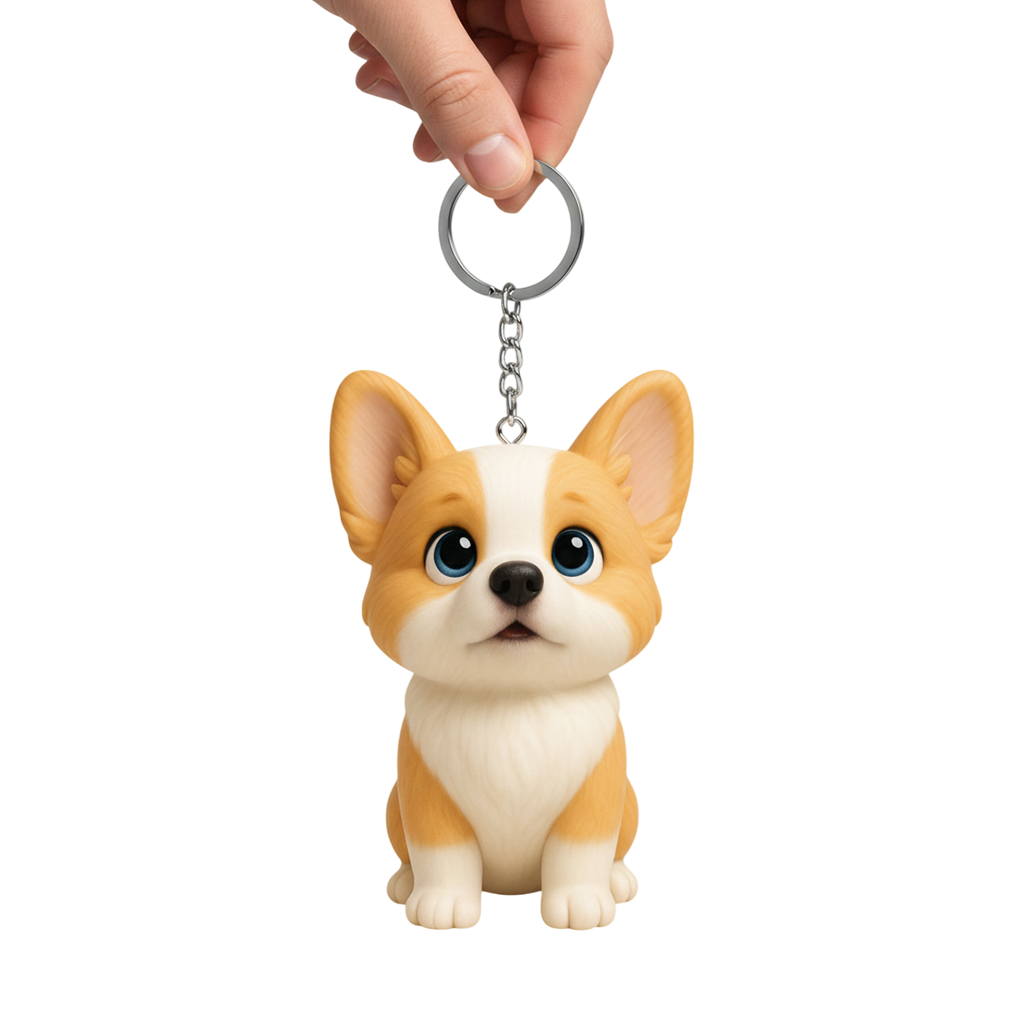 Custom Made 3D Mini Keychain Figure with Your Face Perfect for Gifting | KibiFig