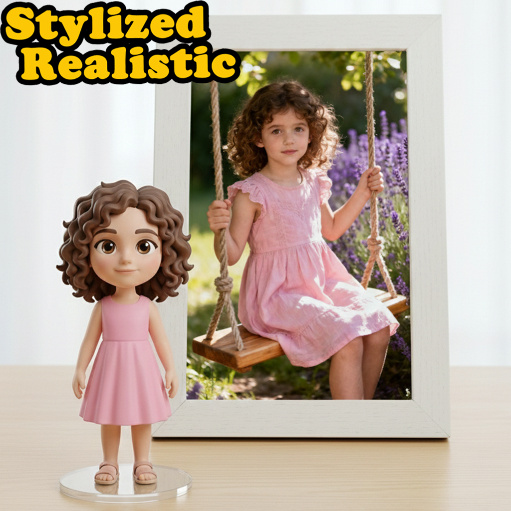 Custom Single Separate Chibi Style 3D Figurine From Your Photo – Kids Edition – Cute Edition | KibiFig