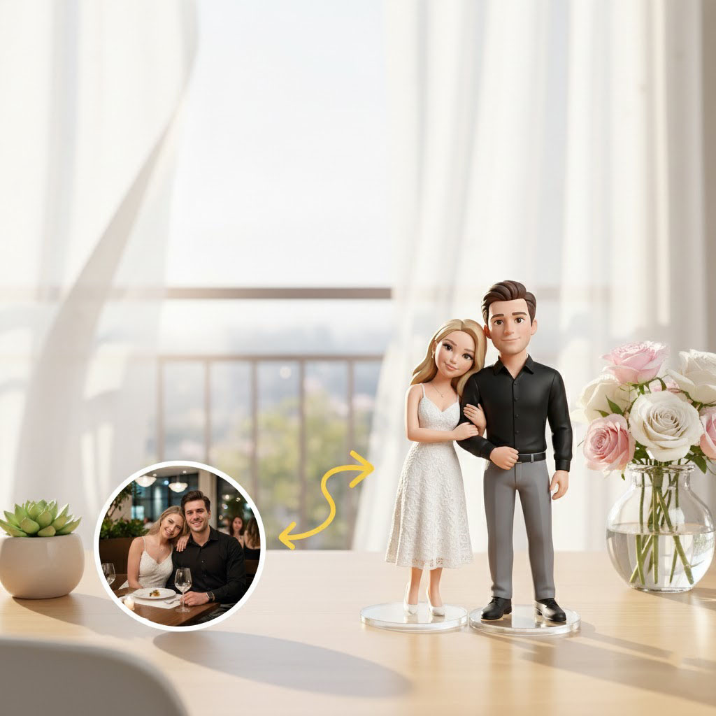 Custom Made 3D Mini Keychain Figure with Your Face Perfect for Gifting | KibiFig