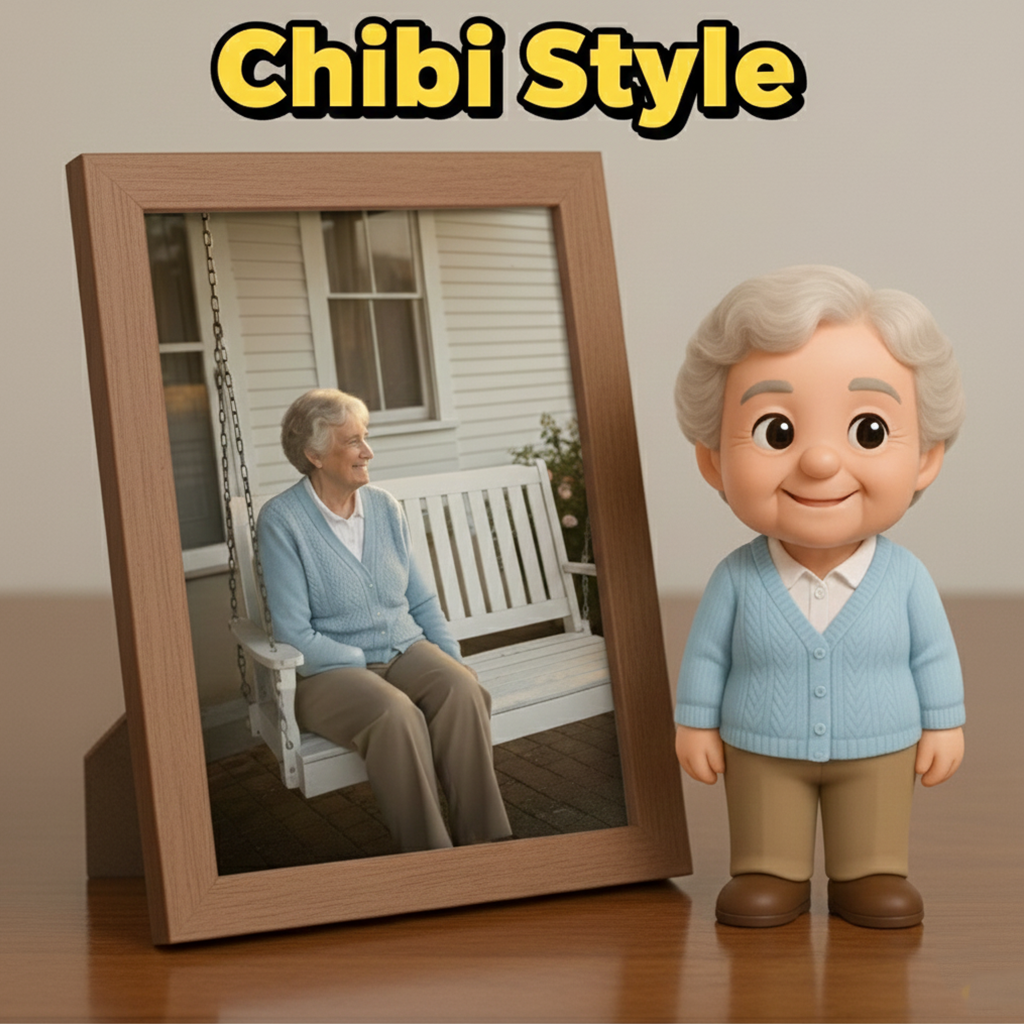 Custom Single Separate Chibi Style 3D Figurine From Your Photo – Senior Edition – Cute Edition | KibiFig