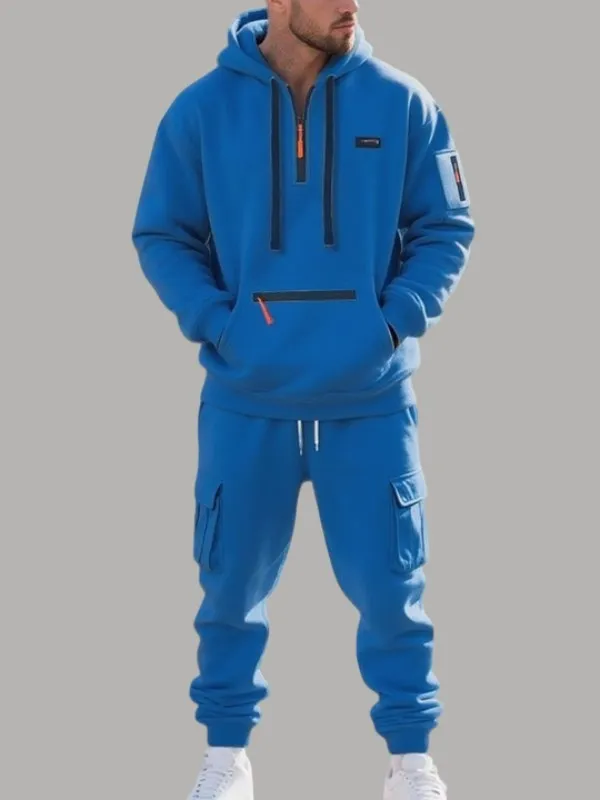 Men's Winter Heavyweight Fleece-lined Casual Set