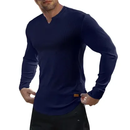 Men's Plain Casual Muscle Shirts for Men Slim Fitted
