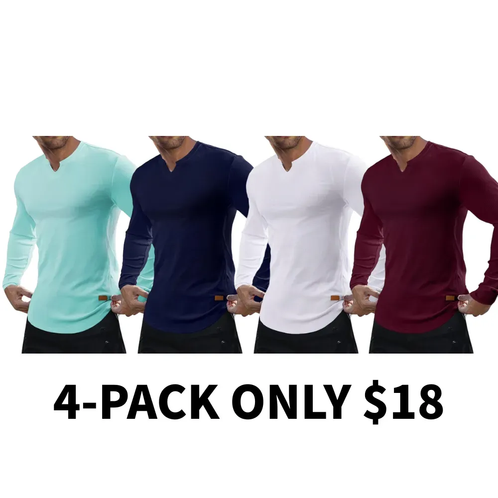 Men's Plain Casual Muscle Shirts for Men Slim Fitted