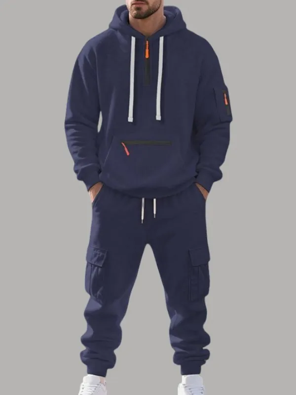 Men's Winter Heavyweight Fleece-lined Casual Set