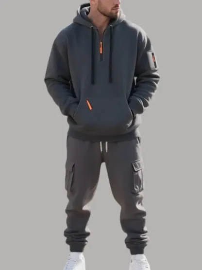 Men's Winter Heavyweight Fleece-lined Casual Set