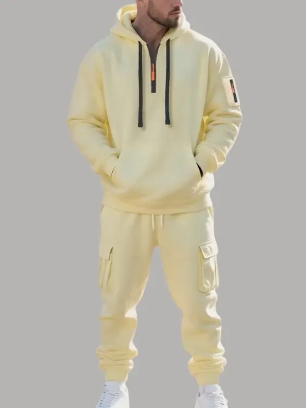 Men's Winter Heavyweight Fleece-lined Casual Set