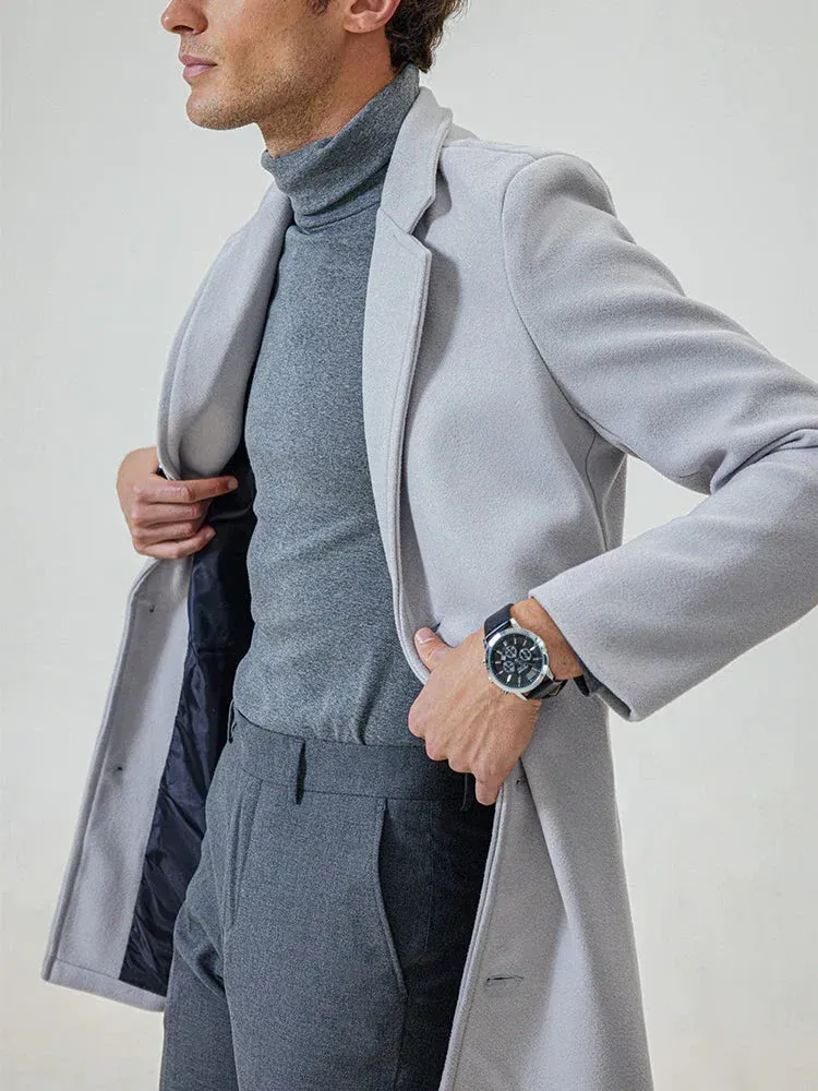 2026 New year Sale!Men's Single Row Buckle Solid Color Jacket