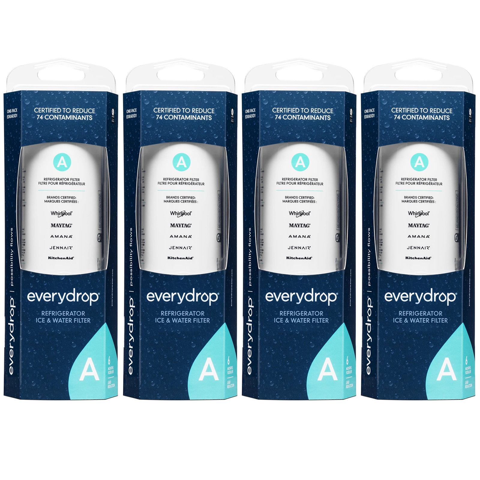 everydrop Filter A ,Ice and Whirlpool Refrigerator Water Filter A,EDRARXD1
