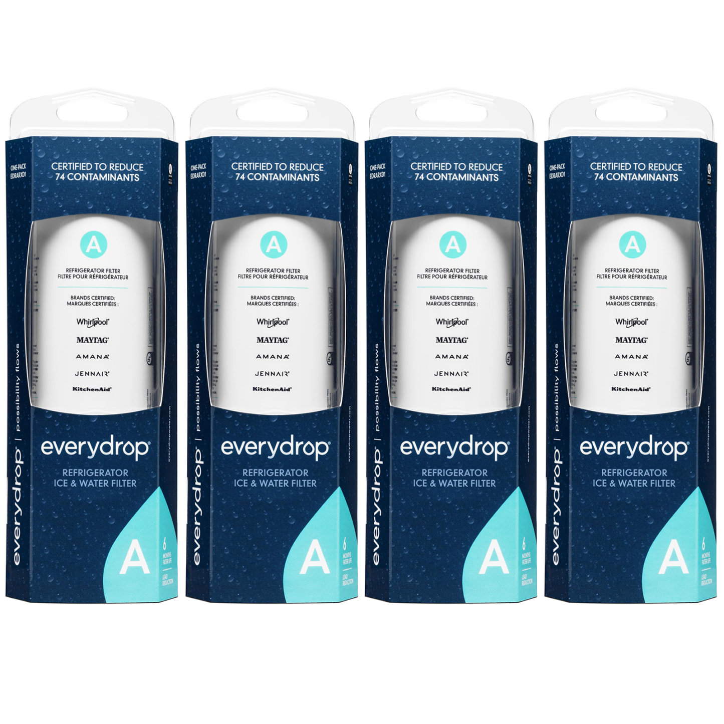 everydrop Filter A ,Ice and Whirlpool Refrigerator Water Filter A,EDRARXD1