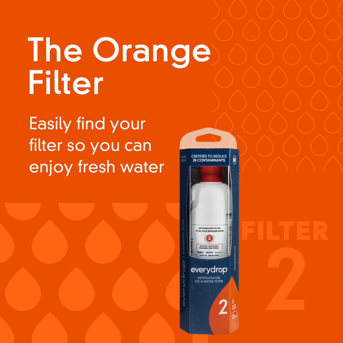 EveryDrop® by Whirlpool Ice and Water Refrigerator Filter 2, EDR2RXD1