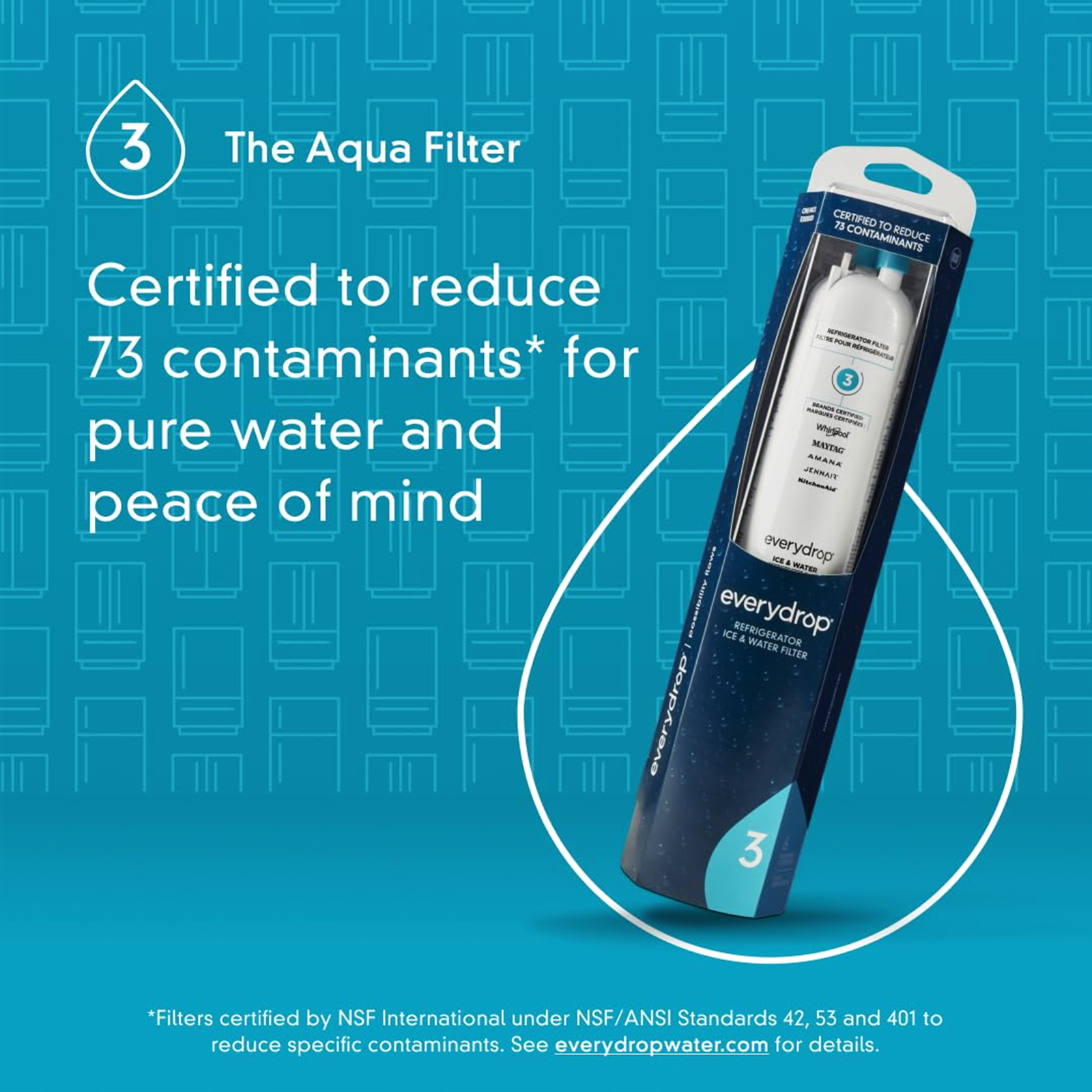 EveryDrop® by Whirlpool Ice and Water Refrigerator Filter 3, EDR3RXD1