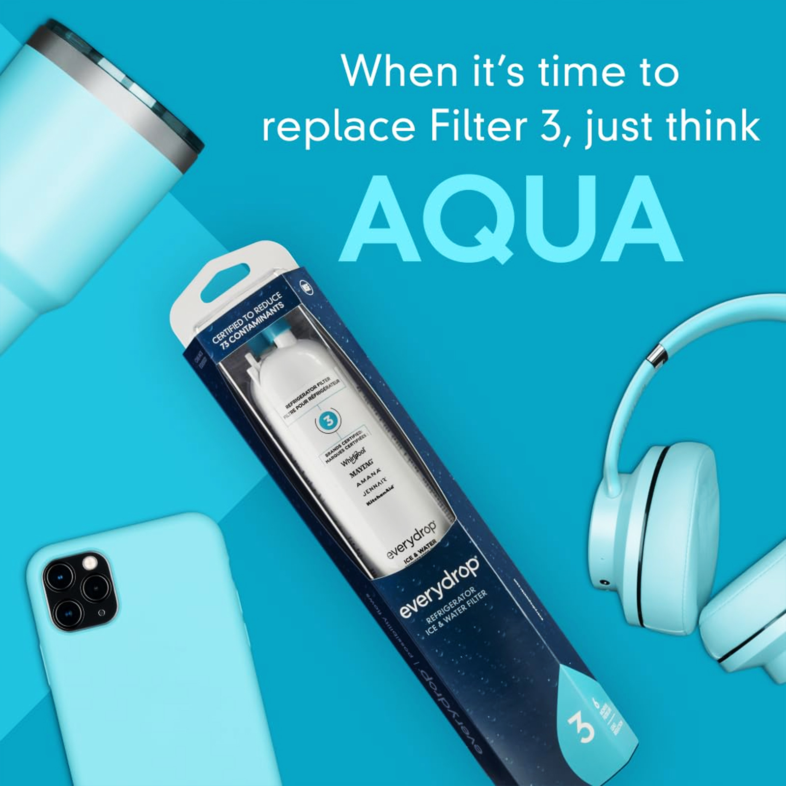 EveryDrop® by Whirlpool Ice and Water Refrigerator Filter 3, EDR3RXD1