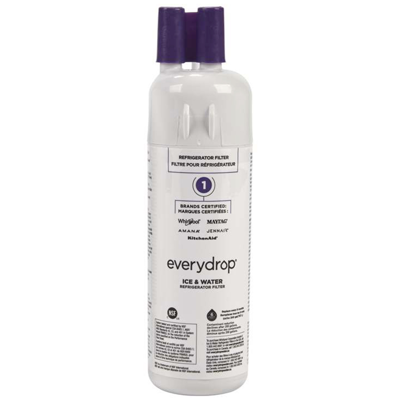 EveryDrop® by Whirlpool Ice and Water Refrigerator Filter 1, EDR1RXD1