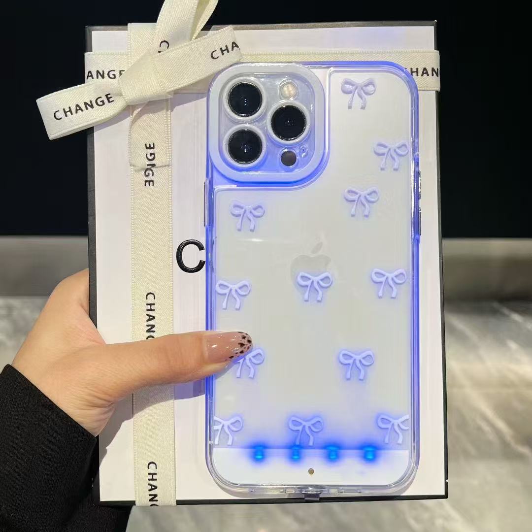 Vibrant LED bowknot phone case
