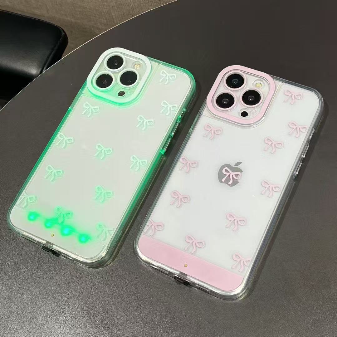 Vibrant LED bowknot phone case