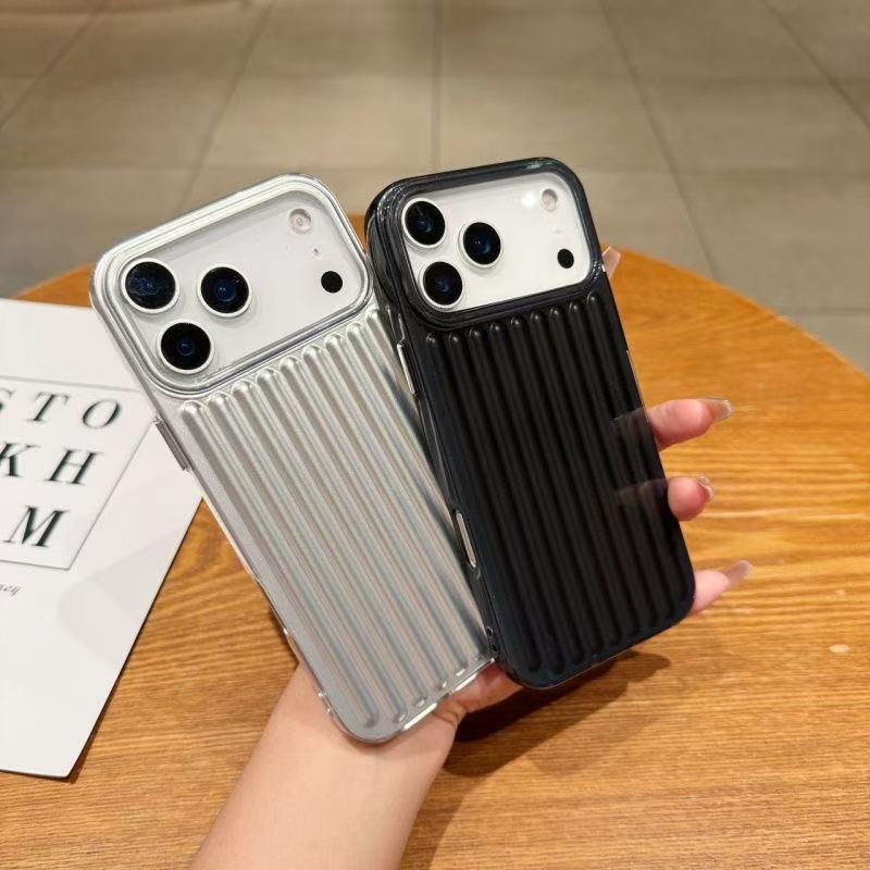3D corrugated stripe stylish business phone case