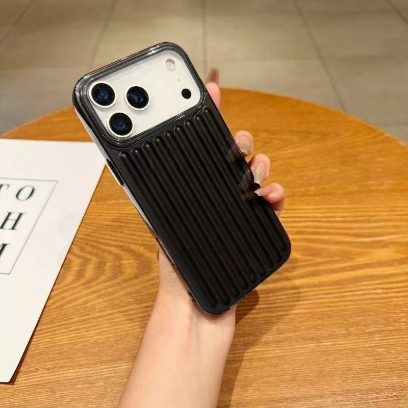 3D corrugated stripe stylish business phone case