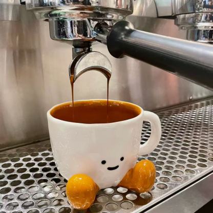 Cartoon doll ceramic cute coffee mug