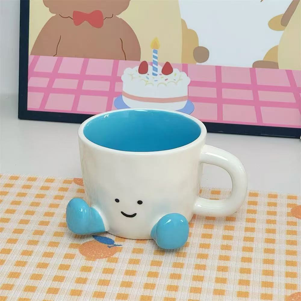 Cartoon doll ceramic cute coffee mug