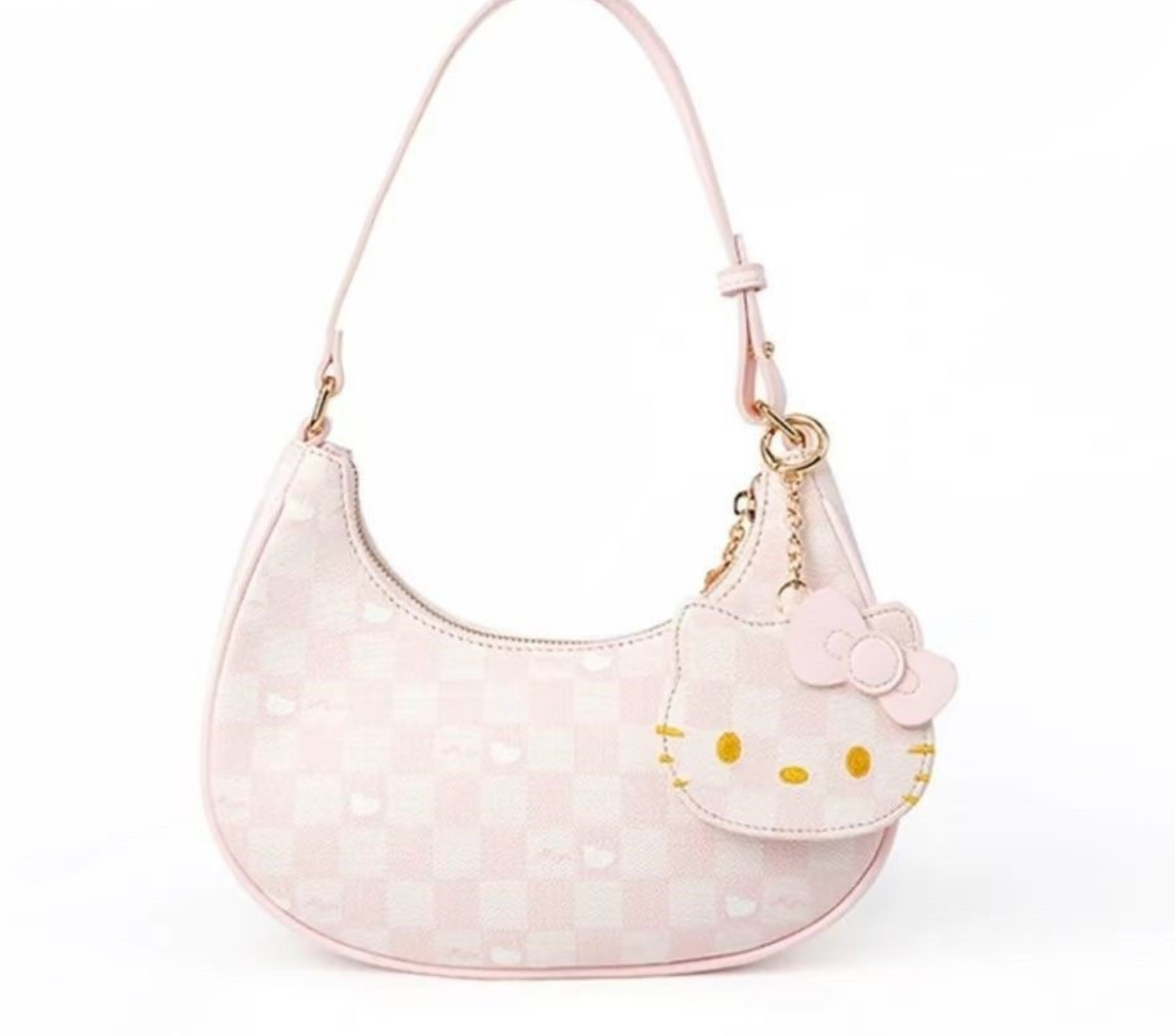 Kitty Pink Clutch Tote Handbags With Mirrored Bag